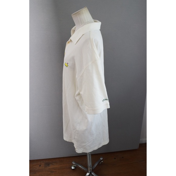 Masters Collection Polo Shirt XL White 60s Two Ply Mercized Pima Cotton Augusta - Picture 2 of 5